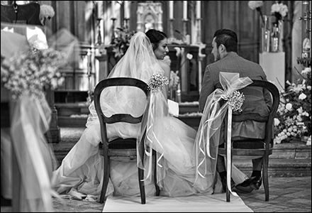 Photo cérémonie de mariage à l'église