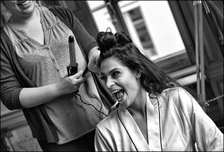 Séance photo coiffure de la mariée à Lyon